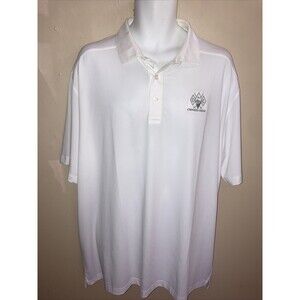 Callaway Shirt Men's XXL White Short Sleeve Opti Dri Golf Polo Crooked Creek